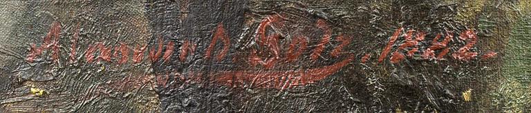 ALEXANDER DEMETRIUS GOLTZ, oil on canvas, signed and dated 1882.