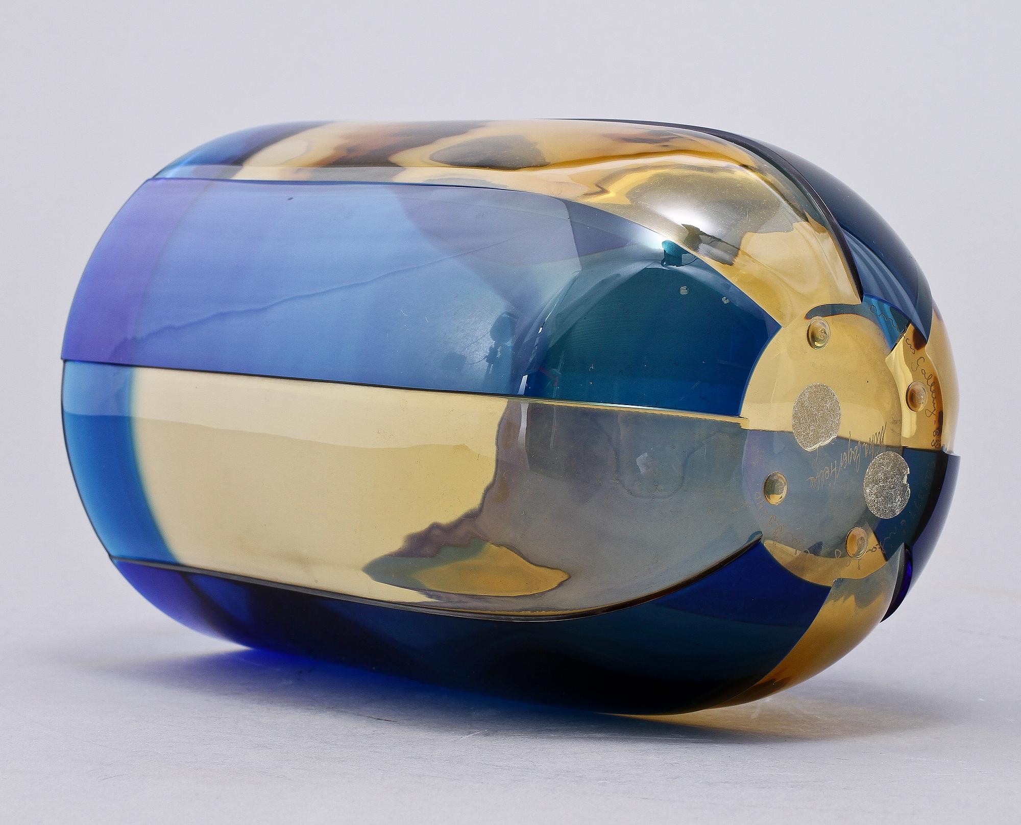 VAS, glas, Erika Lagerbielke, Orrefors Galleri, -88, sign.