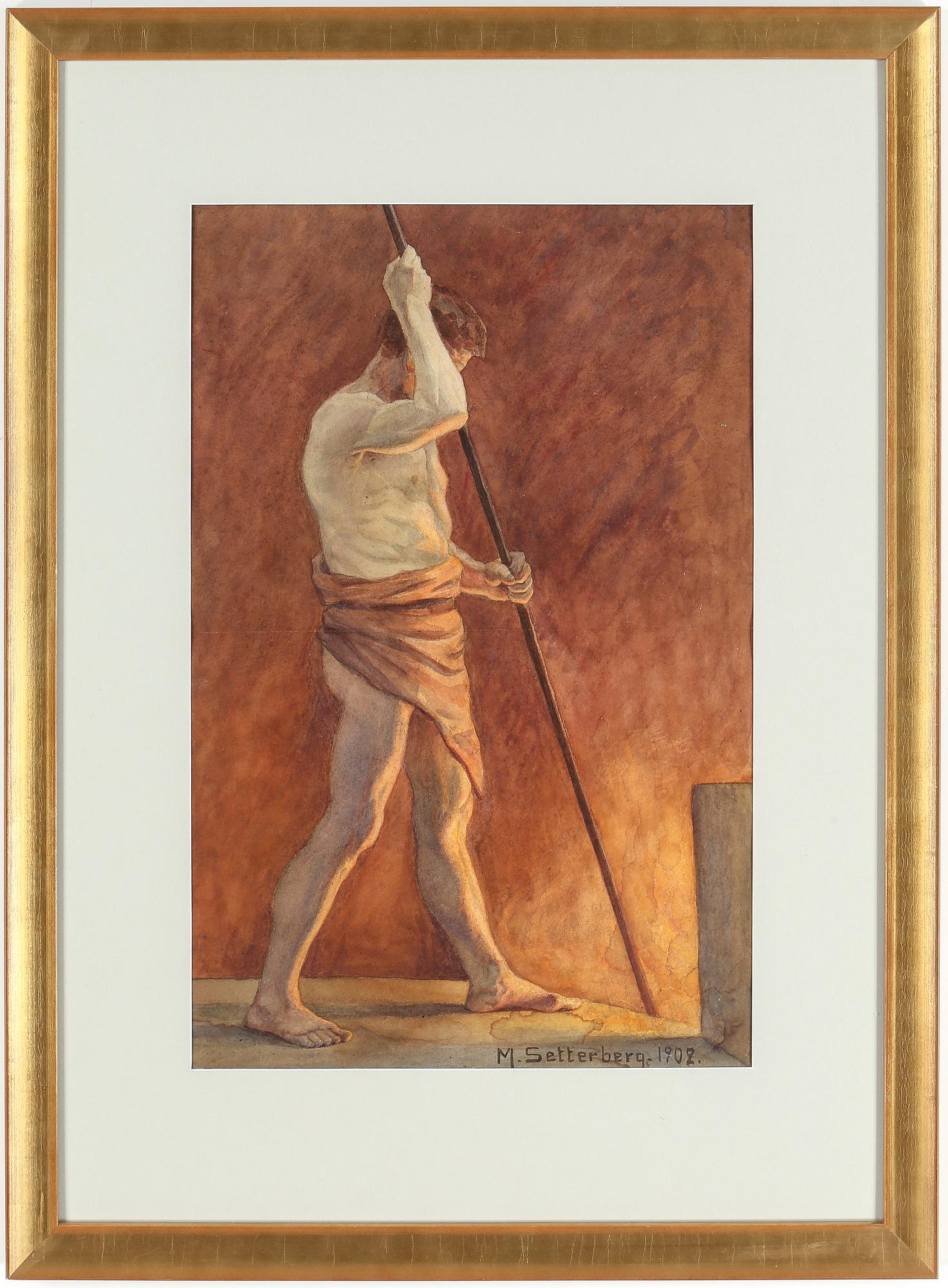 MAJA SETTERBERG, akvarell på papper, signerad samt 1902.