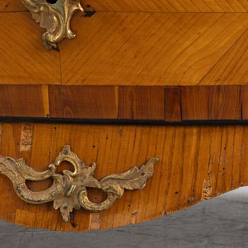 A Swedish parquetry rococo commode, Stockholm, later part 18th century.