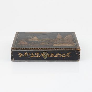 A Chinoiseries games table, 18th/19th century.