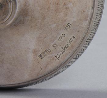 LJUSSTAKAR, ett par, silver, Ainar Axelsson, 1973.