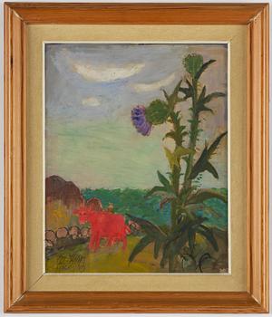 Olle Olsson-Hagalund, Red cow by the sea.