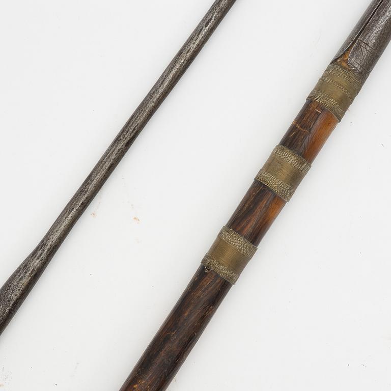Spears, a pair, probably Kenya.