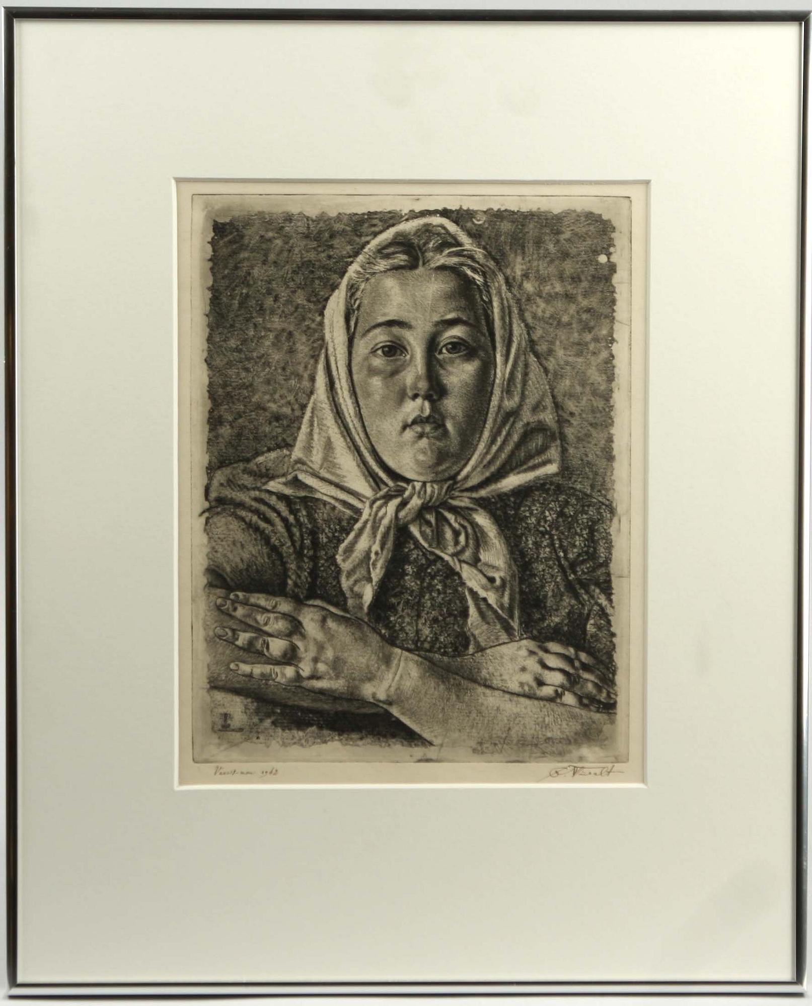 EDUARD WIIRALT, etsning, sign och dat Vernis-mou 1942.