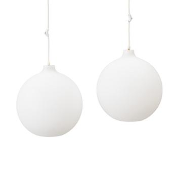 Vilhelm Wohlert, Ceiling lamps, a pair, “Satellit” for Louis Poulsen, Denmark, late 20th century.