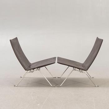 Poul Kjaerholm, a pair of 'PK22' easy chairs, Fritz Hansen, Denmark.