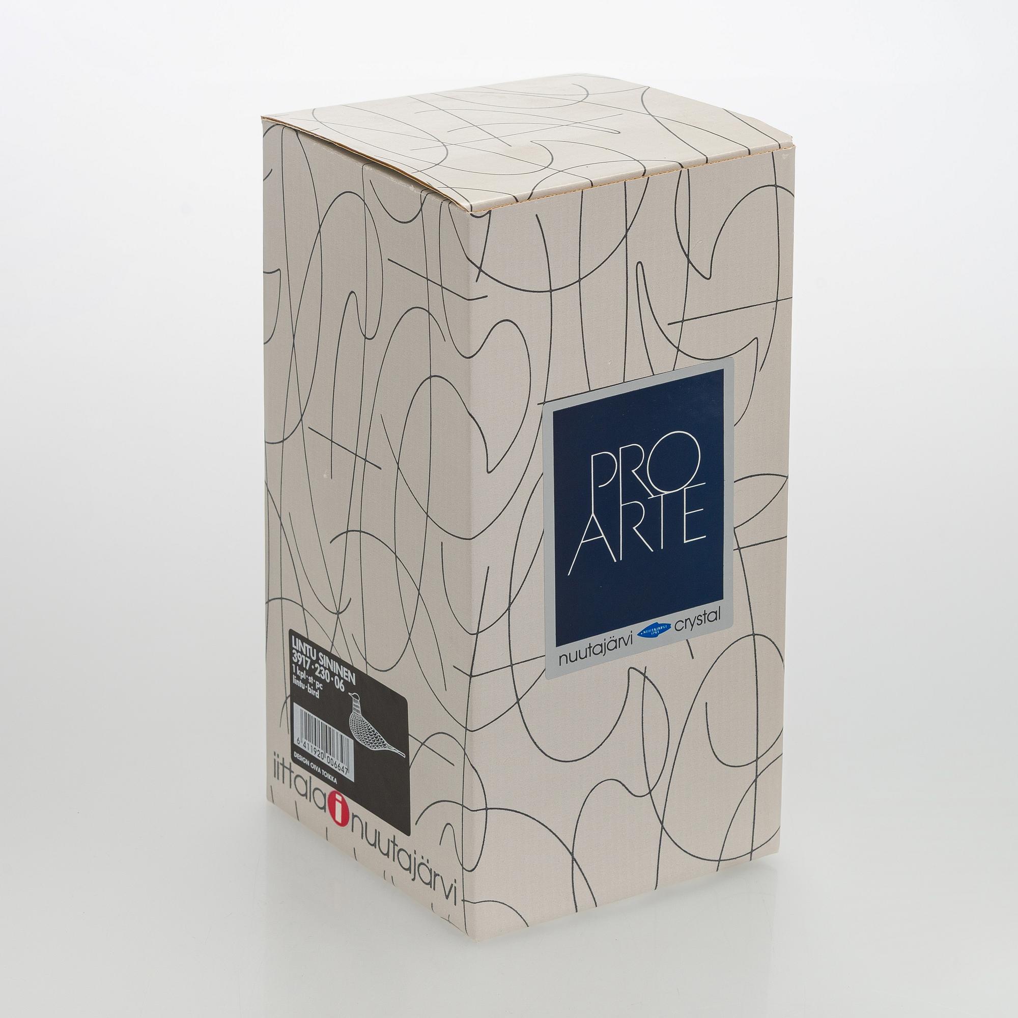 Oiva Toikka, a glass "Blue Bird", signed O. Toikka, Nuutajärvi.