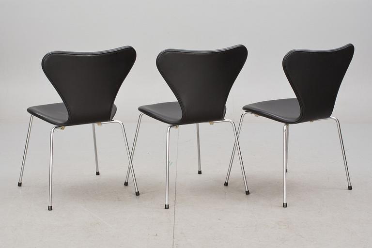 STOLAR, 6 st, "Sjuan", Arne Jacobsen för Fritz Hansen.