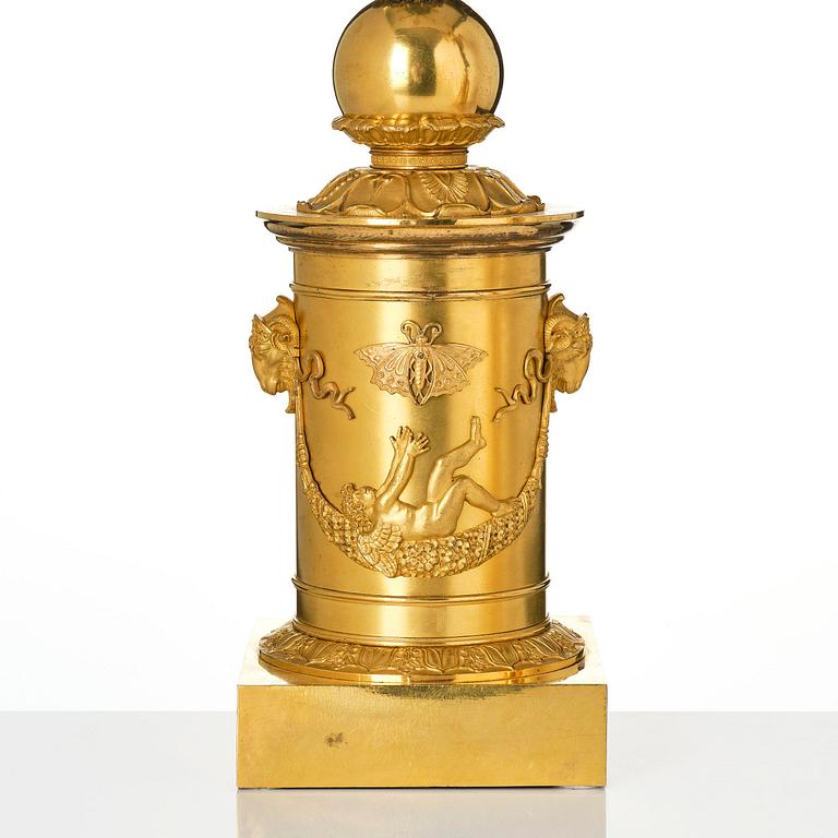 A pair of important six light Empire candelabra.