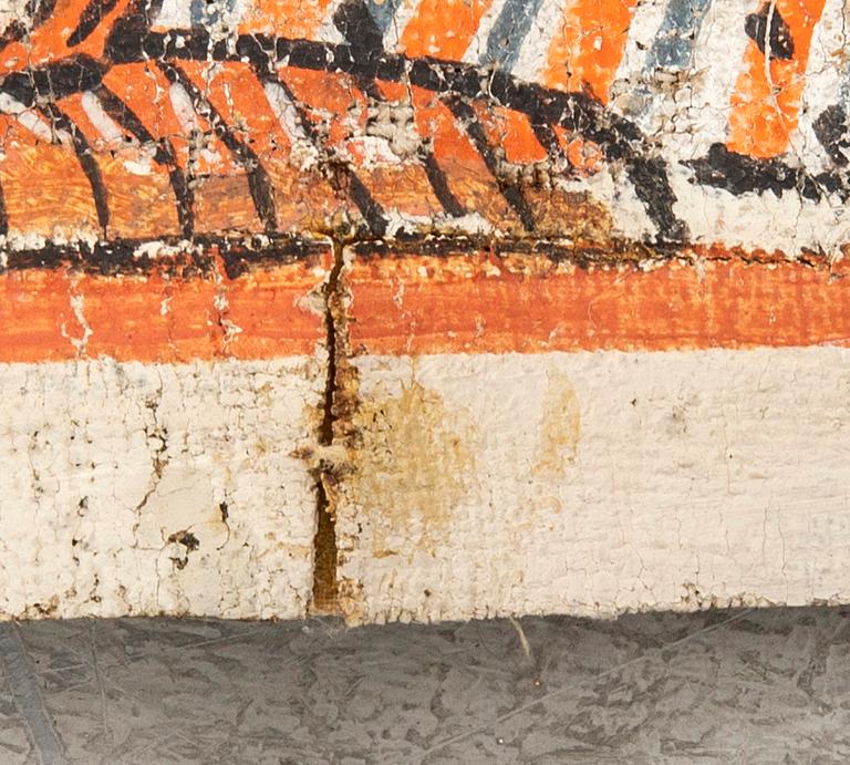 Bonadsmålning limfärg på duk daterad  1818.