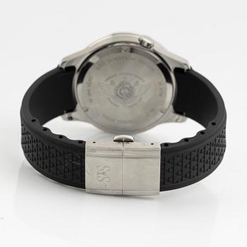 Sjöö Sandström, Royal Steel, Worldtimer, "SÄPO/Swedish Security Service", wristwatch, 41 mm.