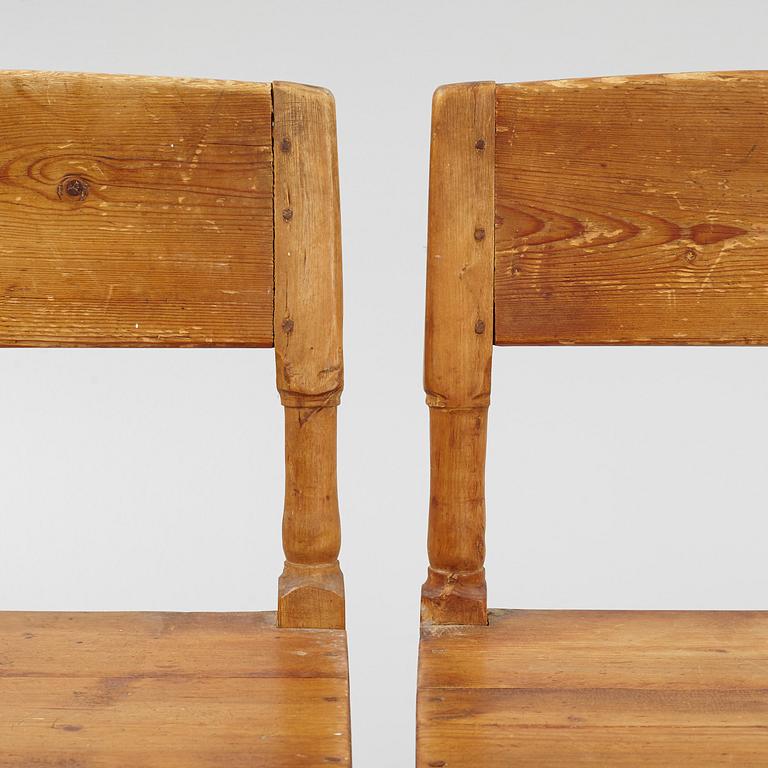 Stolar, 5 st, allmoge, 1800-tal.