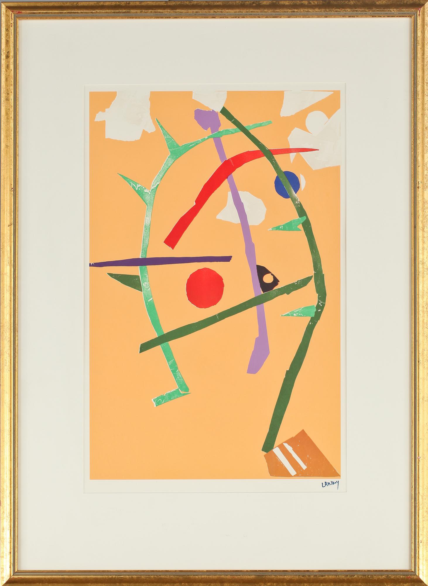 ANDRE LANSKOY, färglitografi, tryckt signatur.