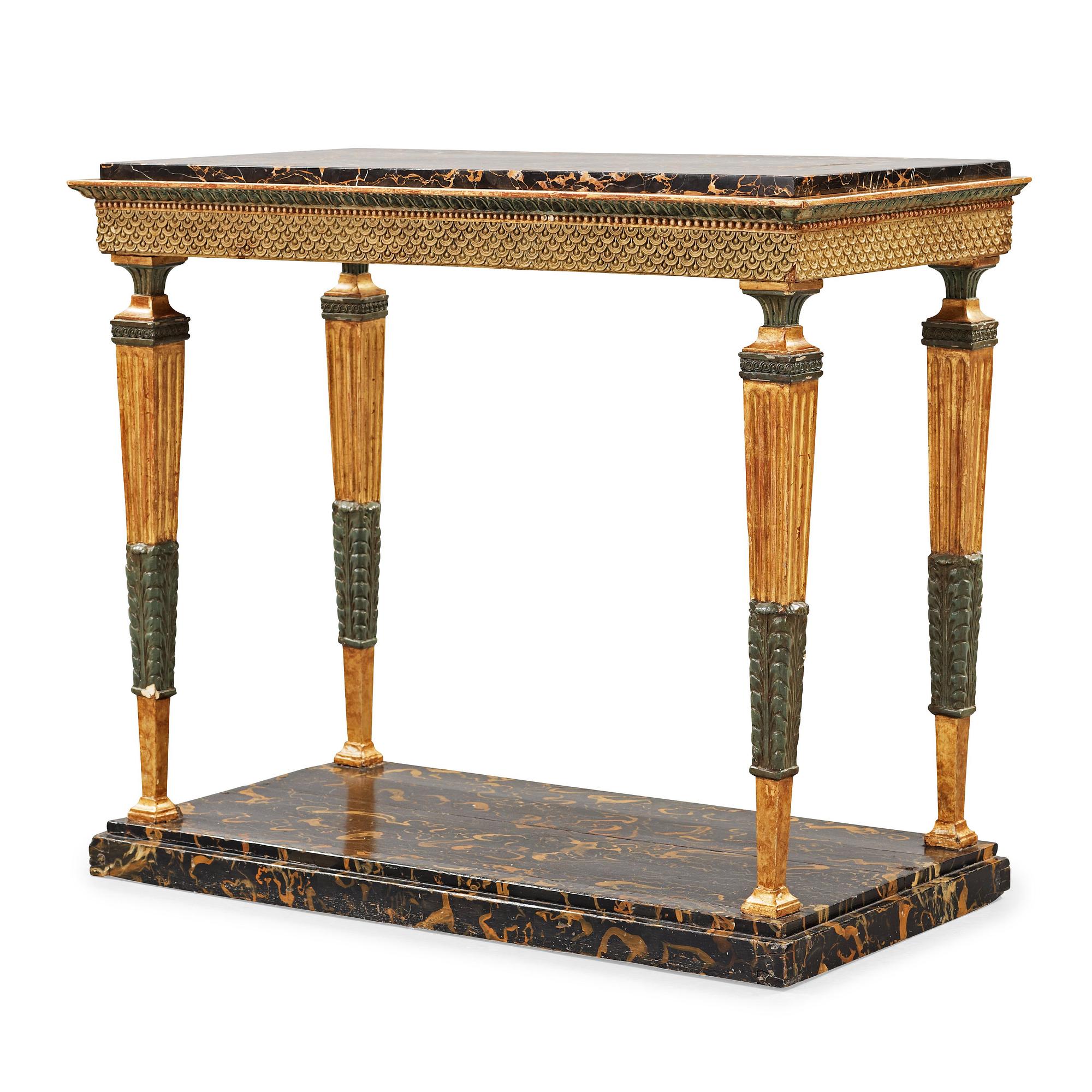 KONSOLBORD. Sengustaviansk, omkring år 1800.
