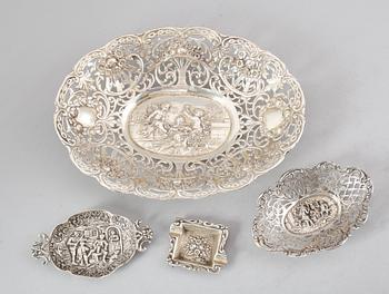 FAT, 4 st, silver, bla importstämplar. Total vikt 262 g.