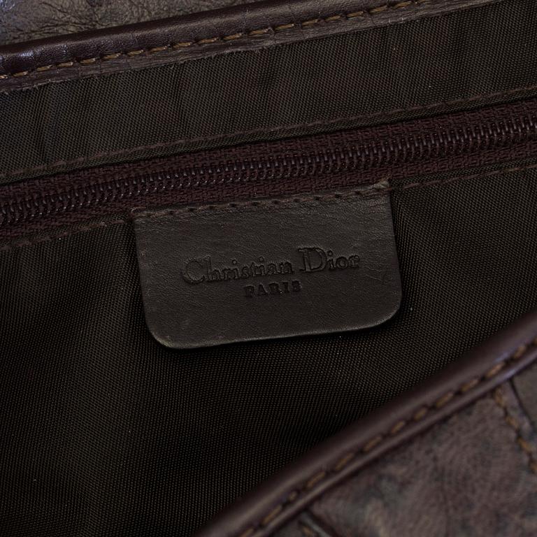 CHRISTIAN DIOR, a ostrich leather 'Sadle bag' handbag.