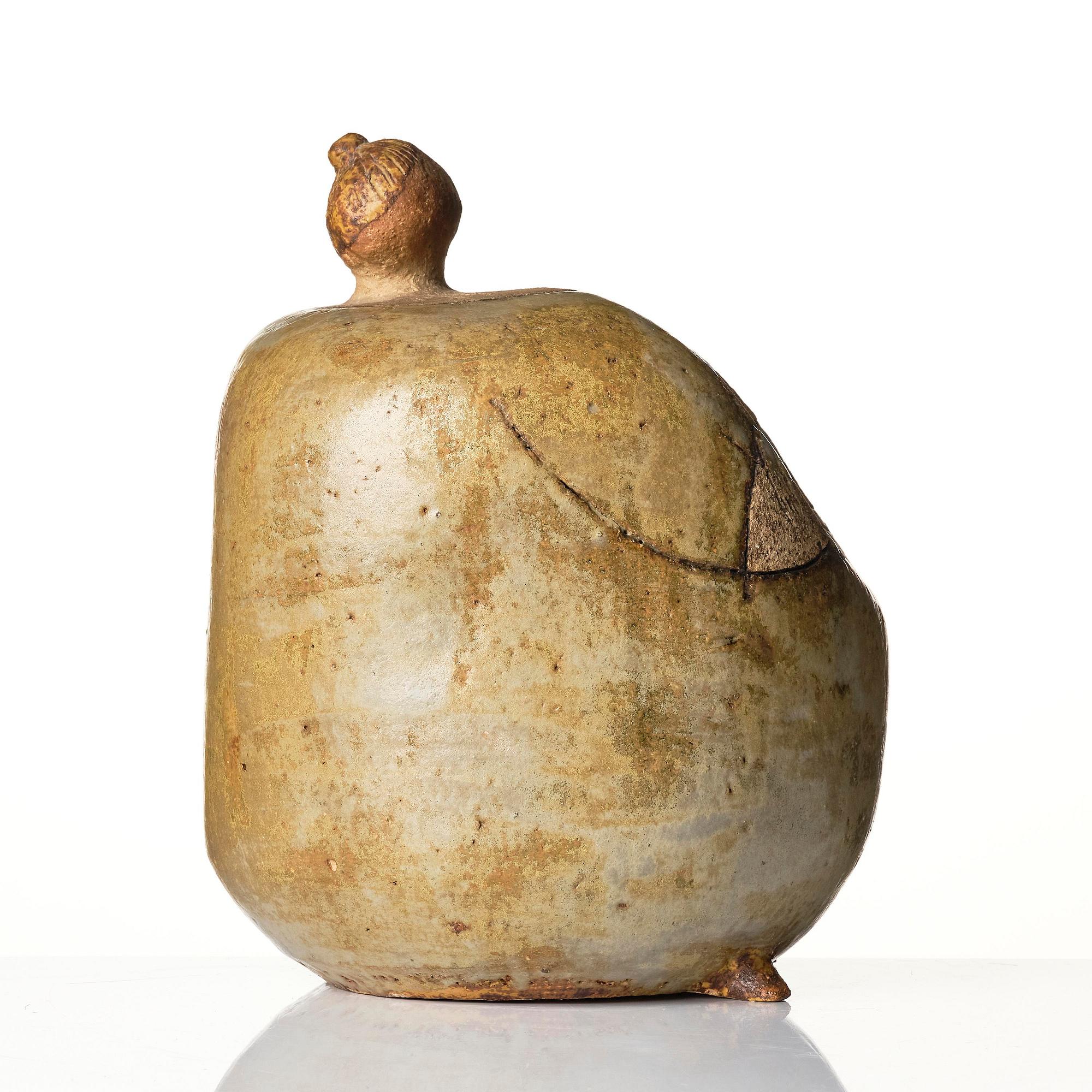 Lisa Larson, a stoneware sculpture of a mother with children, Gustavsberg Studio circa 1960.
