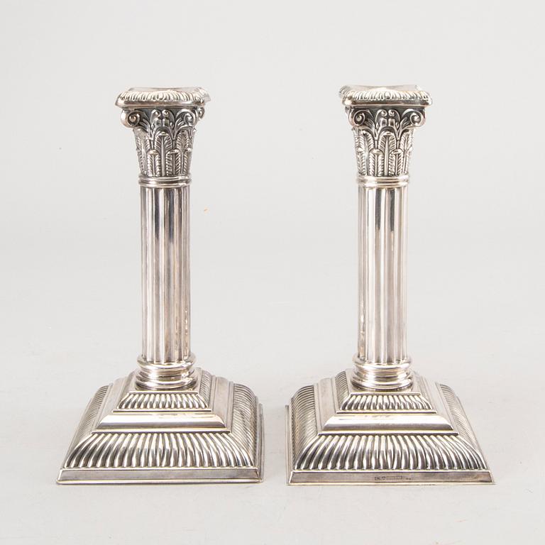 A PAIR OF SILVER CANDLESTICKS Kultakeskus Oy Åbo Finland, 1974.