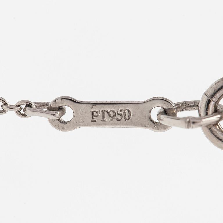 Tiffany & Co, Elsa Peretti, a platinum cross pendant necklace.