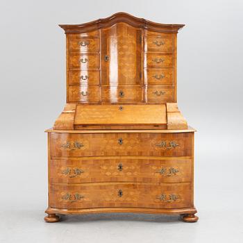 A Baroque style writing cabinet, 20th Century.