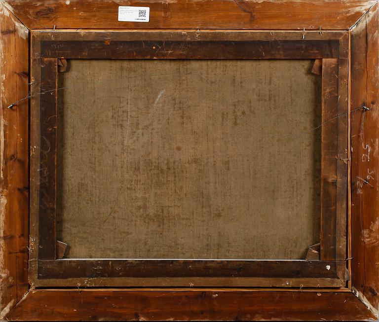 OKÄND KONSTNÄR, olja på duk, otydligt signerad, England, 1800-tal.