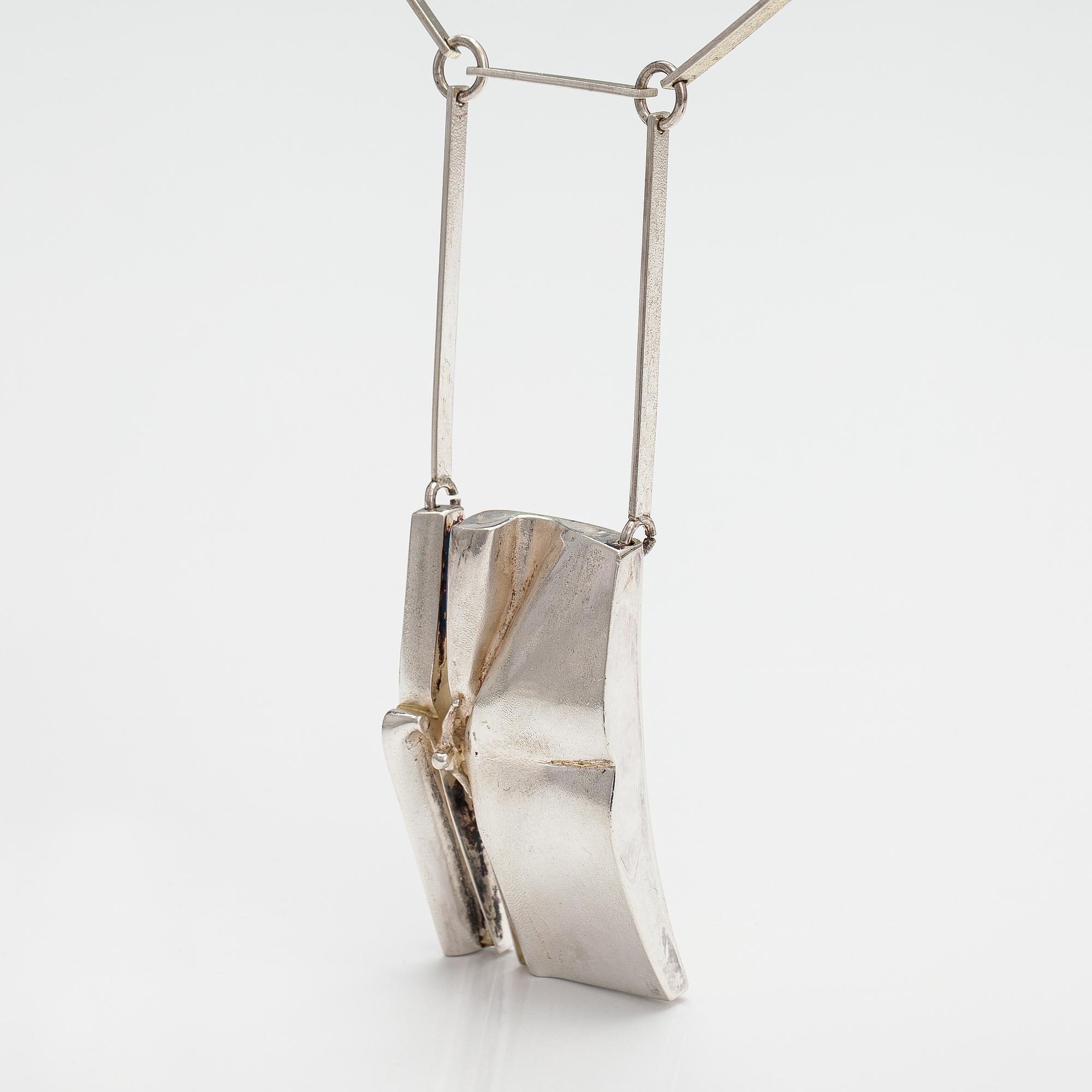 Björn Weckström, "Bird man", a sterling silver necklace. Lapponia 1971.