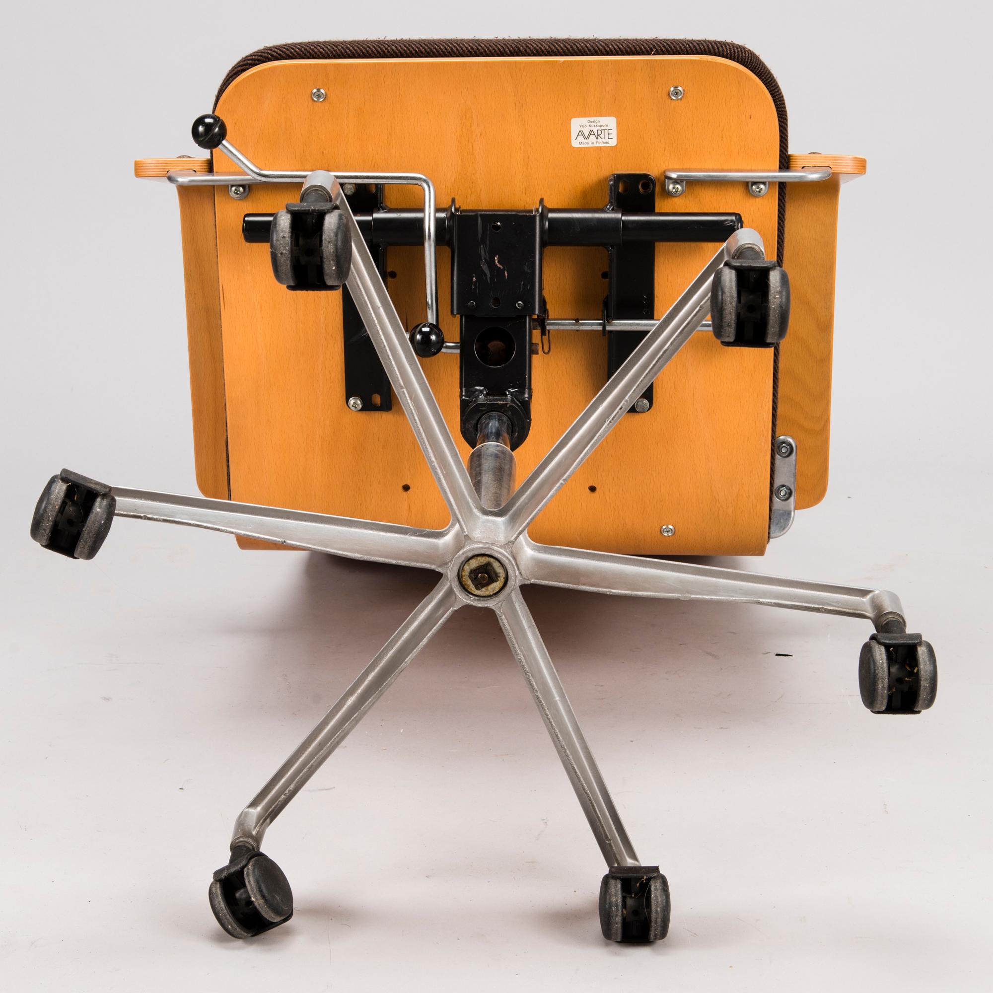 YRJÖ KUKKAPURO, TOIMISTOTUOLI, "Fysio", Avarte, 1900-luvun jälkipuoli.