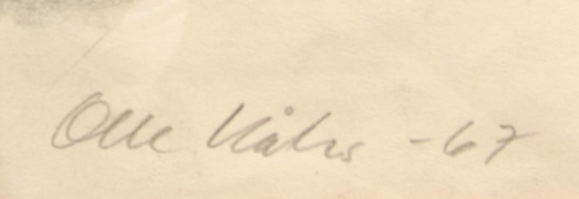 OLLE KÅKS, blyerts. Sign o dat -67.