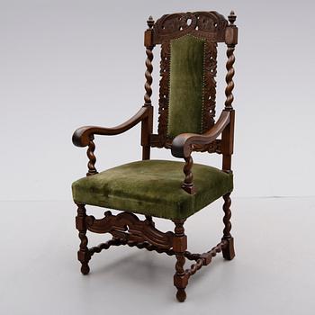 KARMSTOL, barockstil, 1900-talets första hälft.