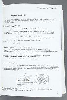 URNA, lergods, möjligen Handynastin, Kina.