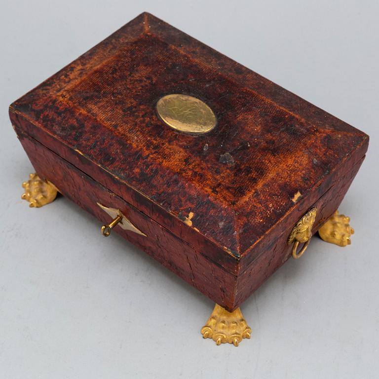 An Empire casket, early 19th century.