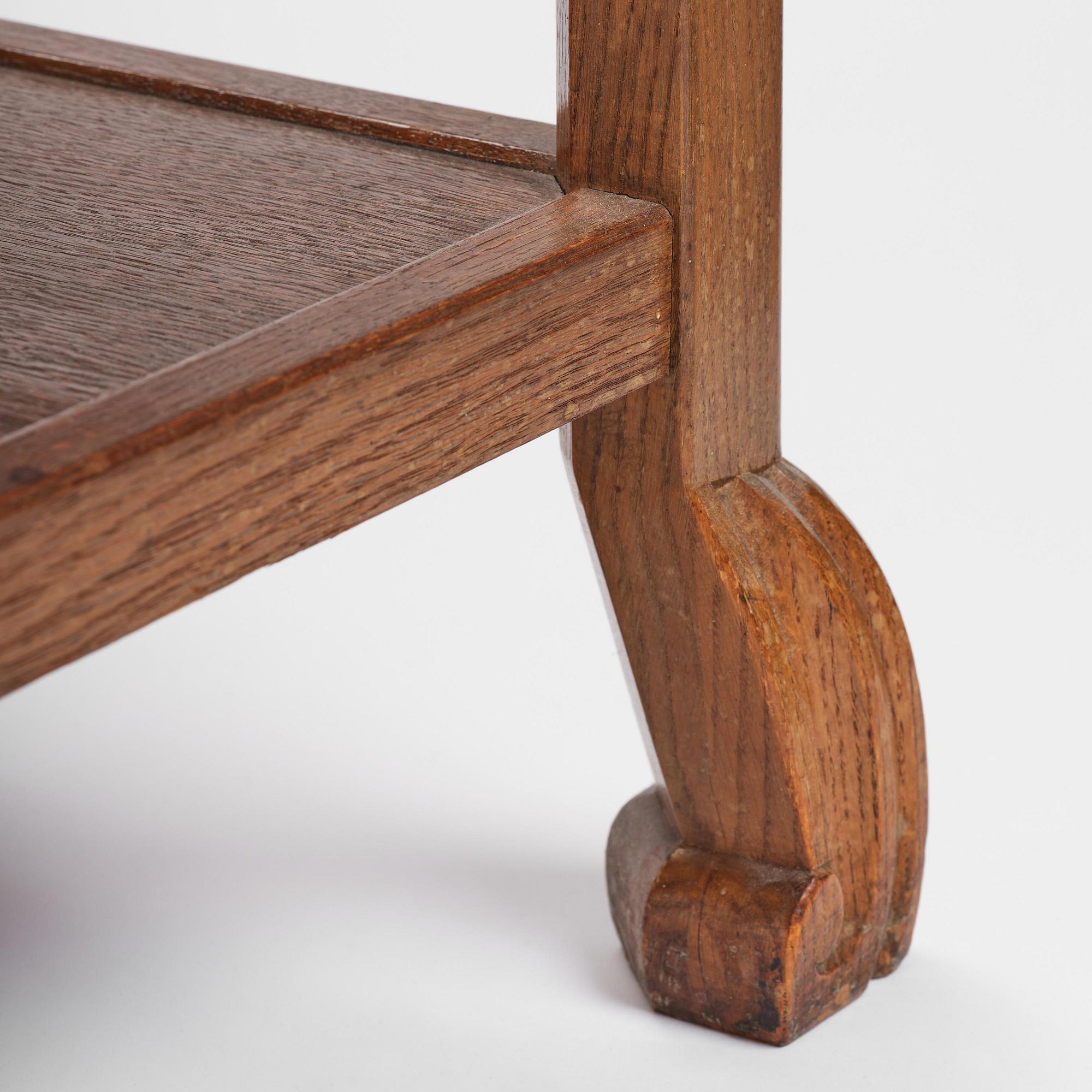 Carl Malmsten, an oak side table, for Stockholm City Hall, ca 1920-22.