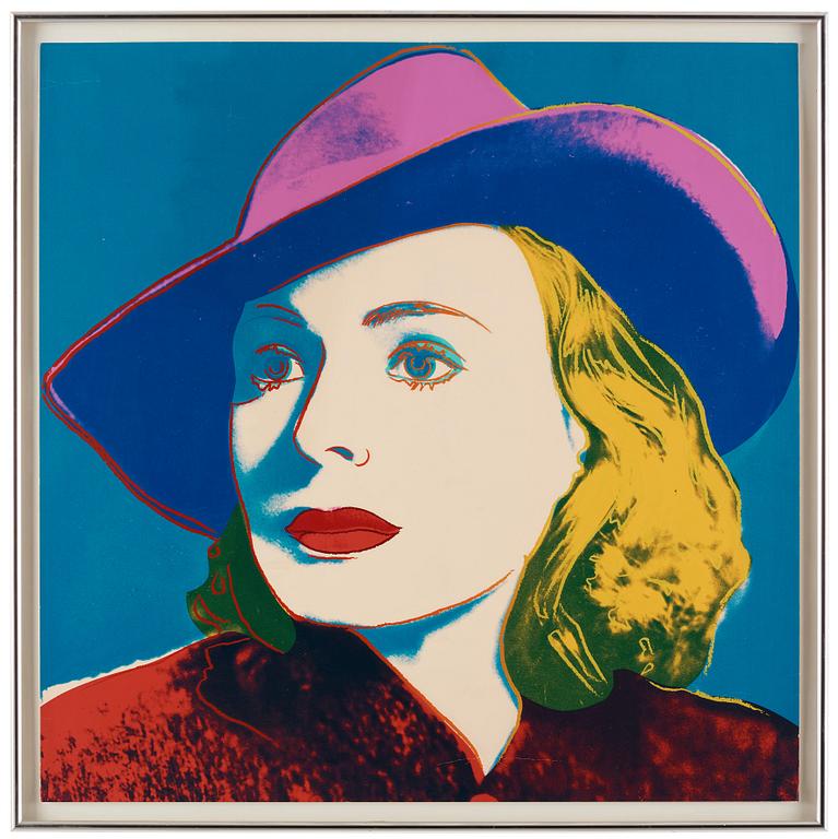 Andy Warhol, "With Hat", from: "Three portraits of Ingrid Bergman".