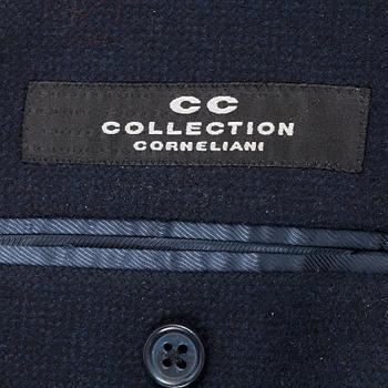 CORNELIANI, a blue wool and cashmere jacket. Size 44.
