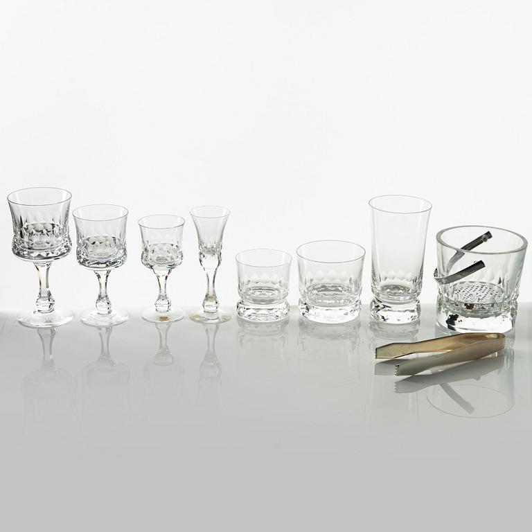 Göran Wärff, a 50-piece 'Prince' glass service, Kosta, Sweden.