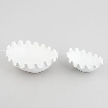 Wilhelm Kåge, skålar, 3 st samt vas, "Våga", Gustavsberg.