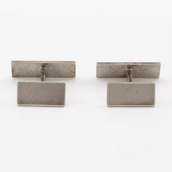 Wiwen Nilsson, cufflinks, a pair of silver, Lund 1938.