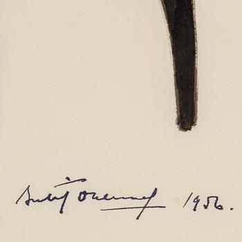 BERTIL ÖHLUND, ink on paper, signed and dated 1956.