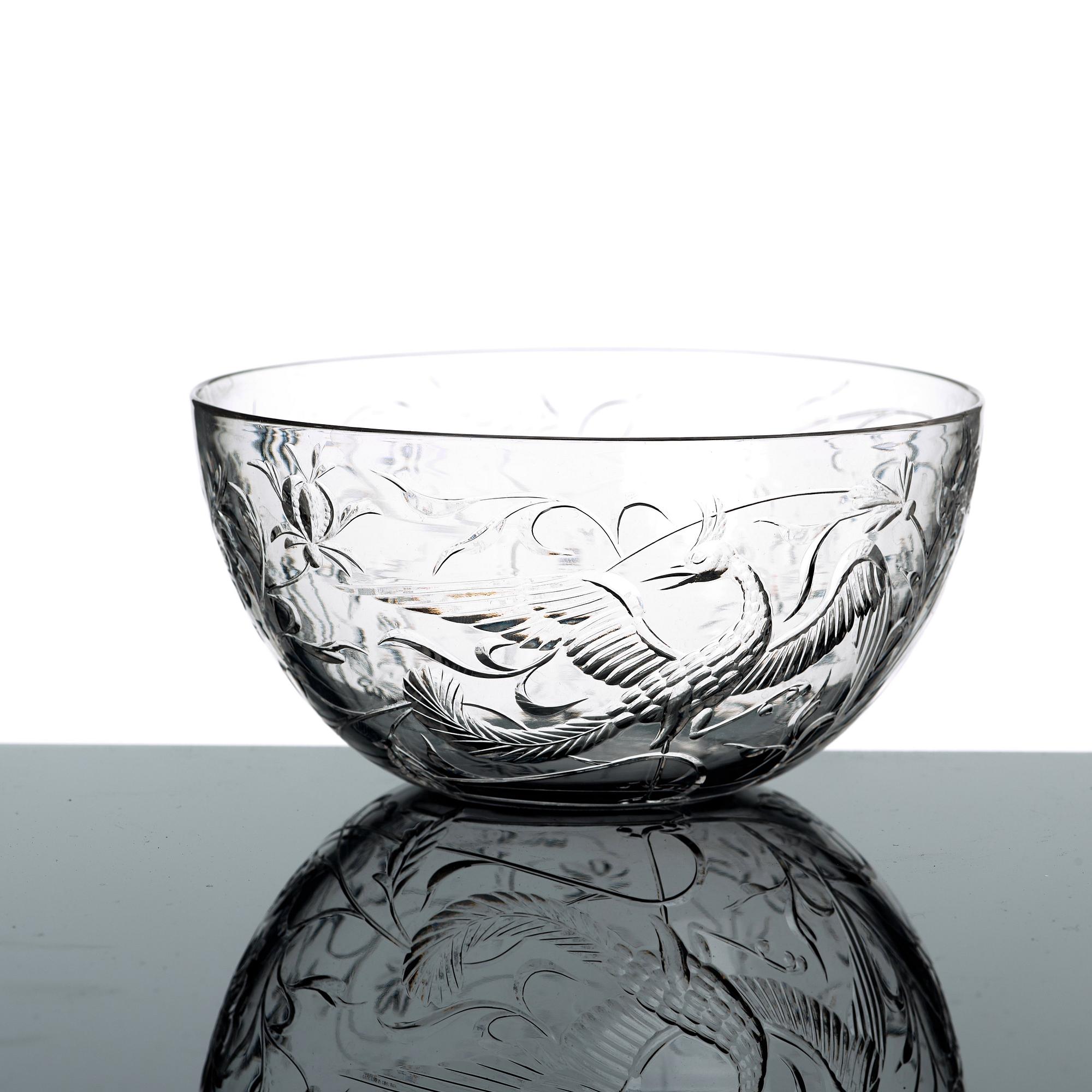 GLASSERVIS, 86 delar. Troligen Baccarat, omkring 1900.