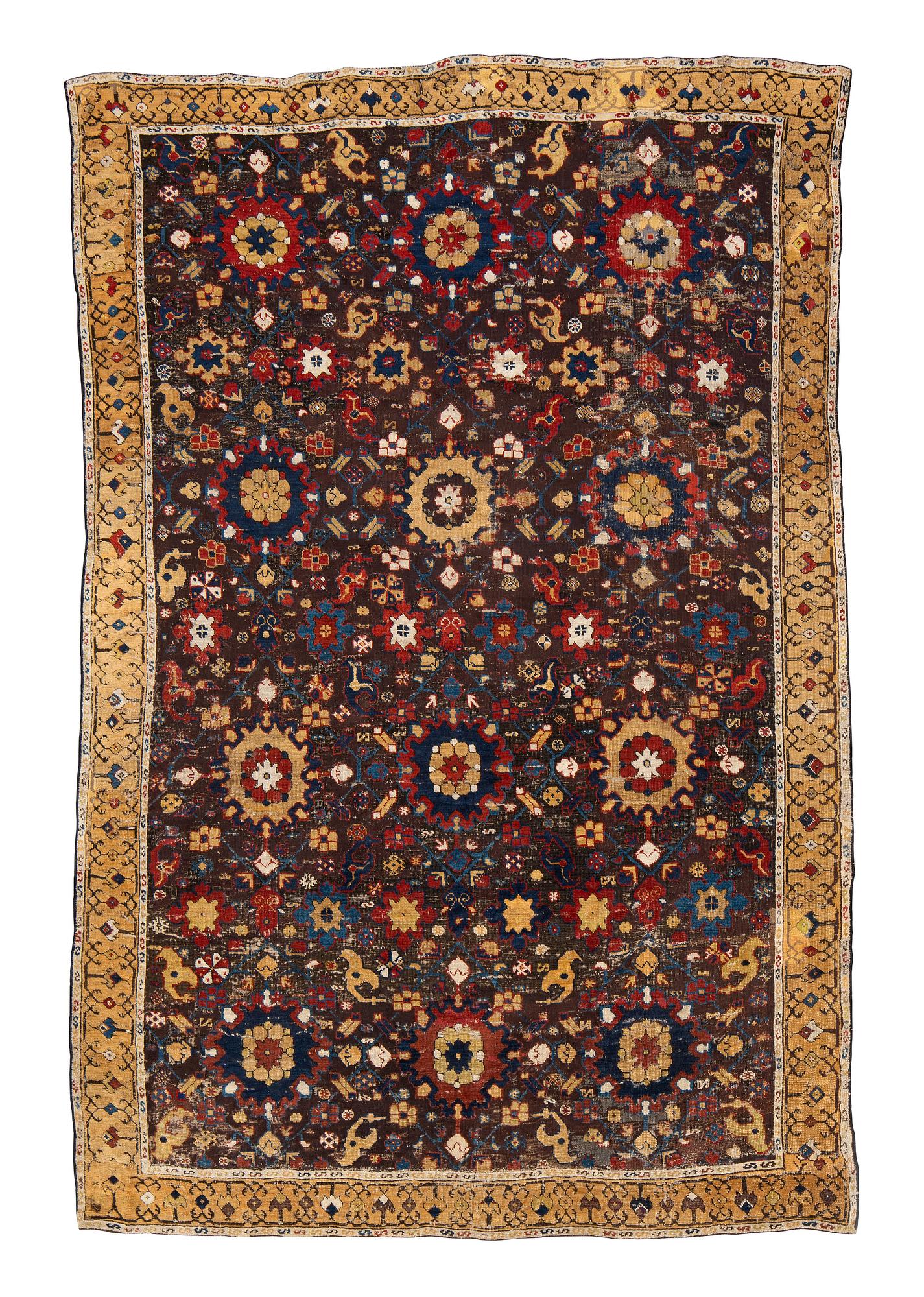 A carpet, fragment, an antique Karabagh 18th century, ca 293-300,5 x 202,5-205,5 cm.