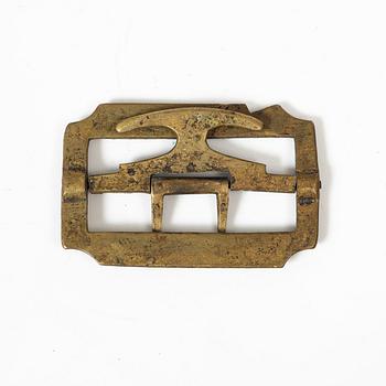 Mässingsföremål, fem stycken, 1700 - 1800-tal.