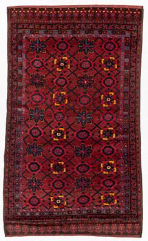 An antique Beshir rug, middle of Amu Darya region, c. 214 x 126 cm.