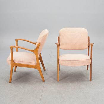 FÅTÖLJER, ett par, 1950-tal.