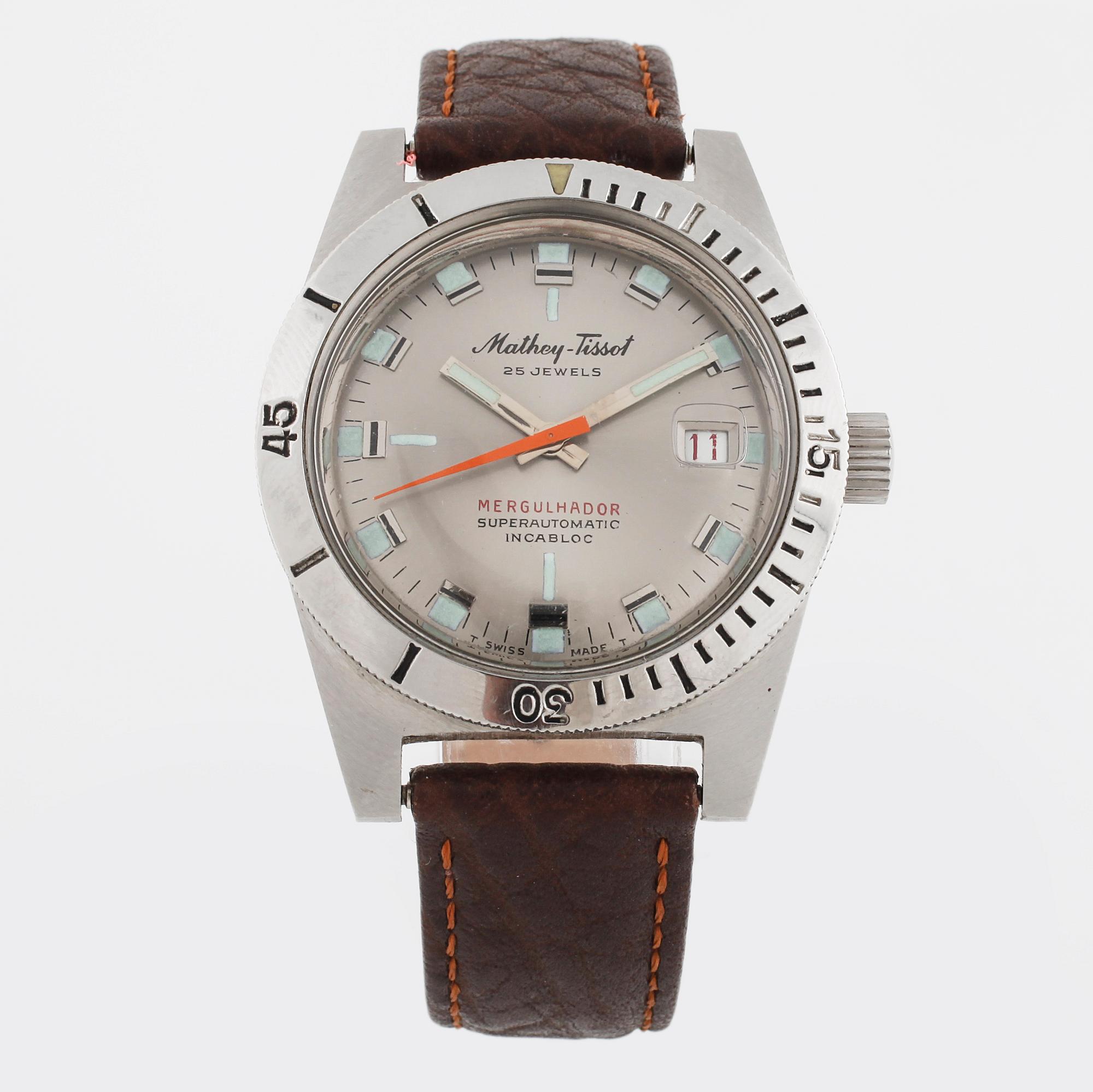 MATHEY-TISSOT, Mergulhador, wristwatch, 38,5 mm.