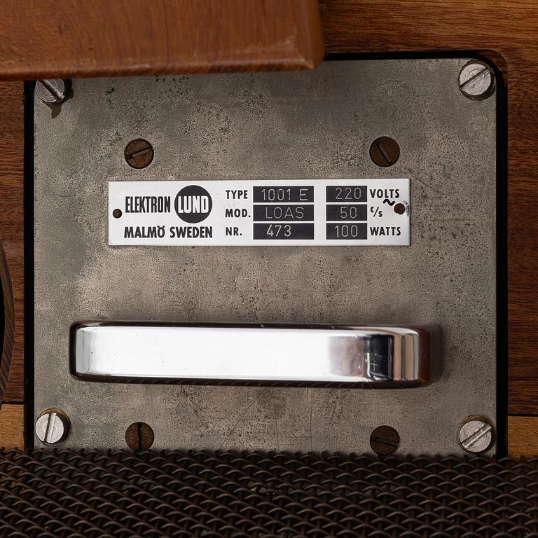 Stig Carlsson, LOAS 1001/”Kolboxen", a pair of loudspeakers, 1959-62, Sweden.