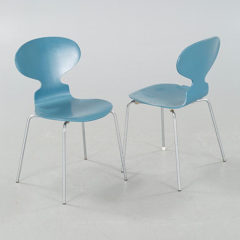 Eight "Ant" chairs, designed by Arne Jacobsen, by Fritz Hansen 1970.