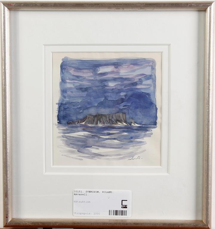 SVENSSON, ROLAND. Akvarell. Sign.