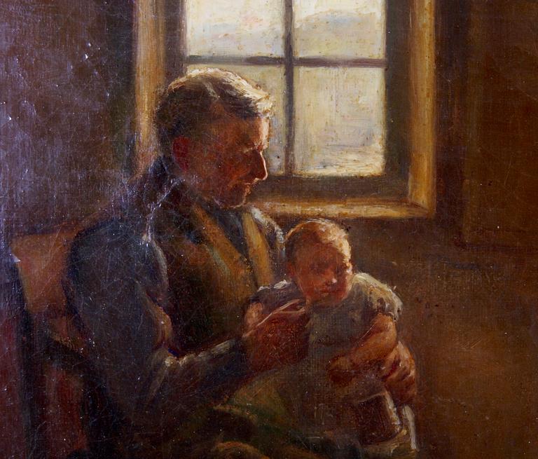 OKÄND KONSTNÄR, olja på duk, sign H.J.G o dat 1902. England.