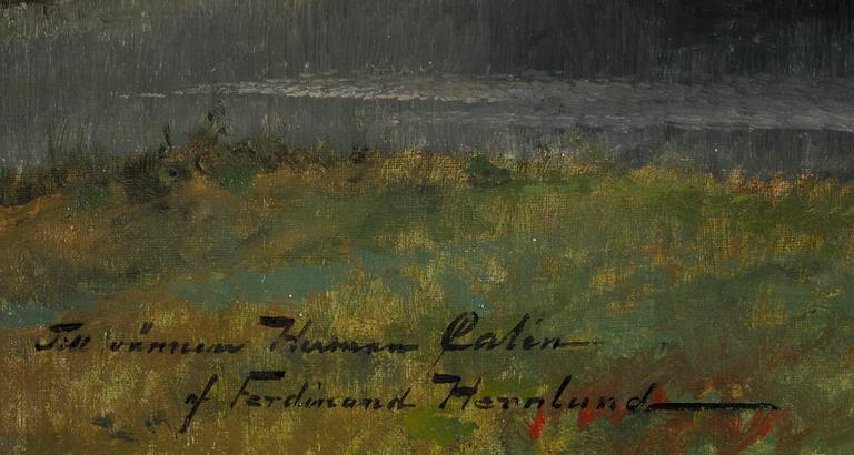 CARL FERDINAND HERNLUND, olja på duk, sign, 1800-talets andra hälft.